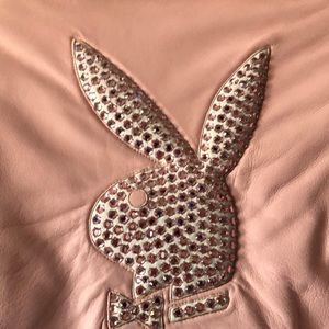 🎀🎀🎀 PLAYBOY RHINESTONE LEATHER JACKET 🎀🎀🎀